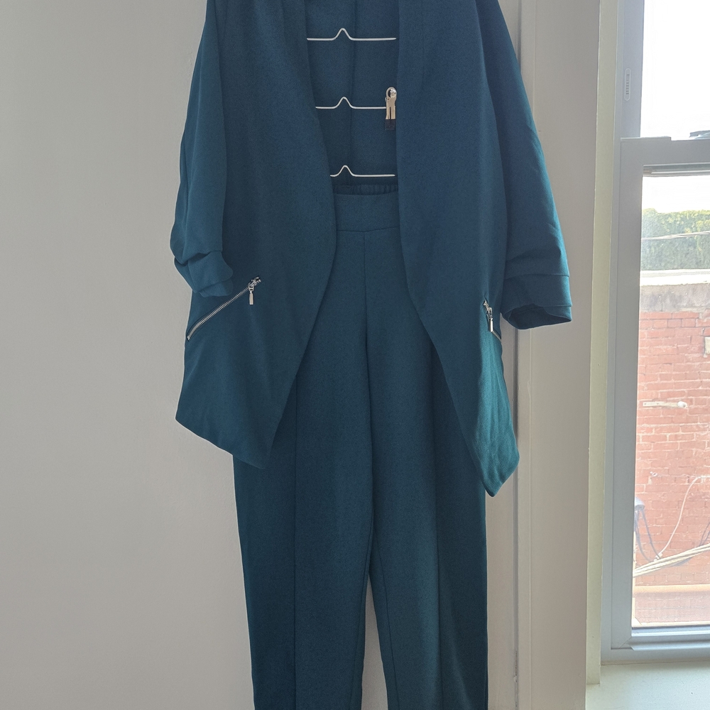 Maurice's Women's Teal Blazer and Pants Set